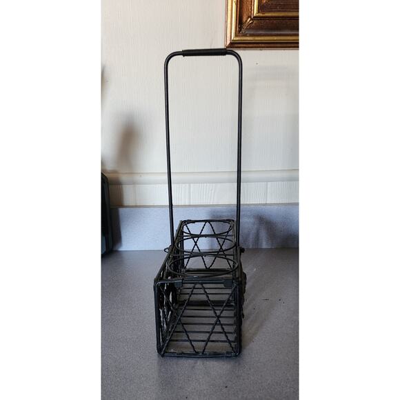 TUSCANY COLLECTION DECORATIVE METAL WINE HOLDER/ BASKET--HOLDS 3 BOTTLES - Picture 3 of 6